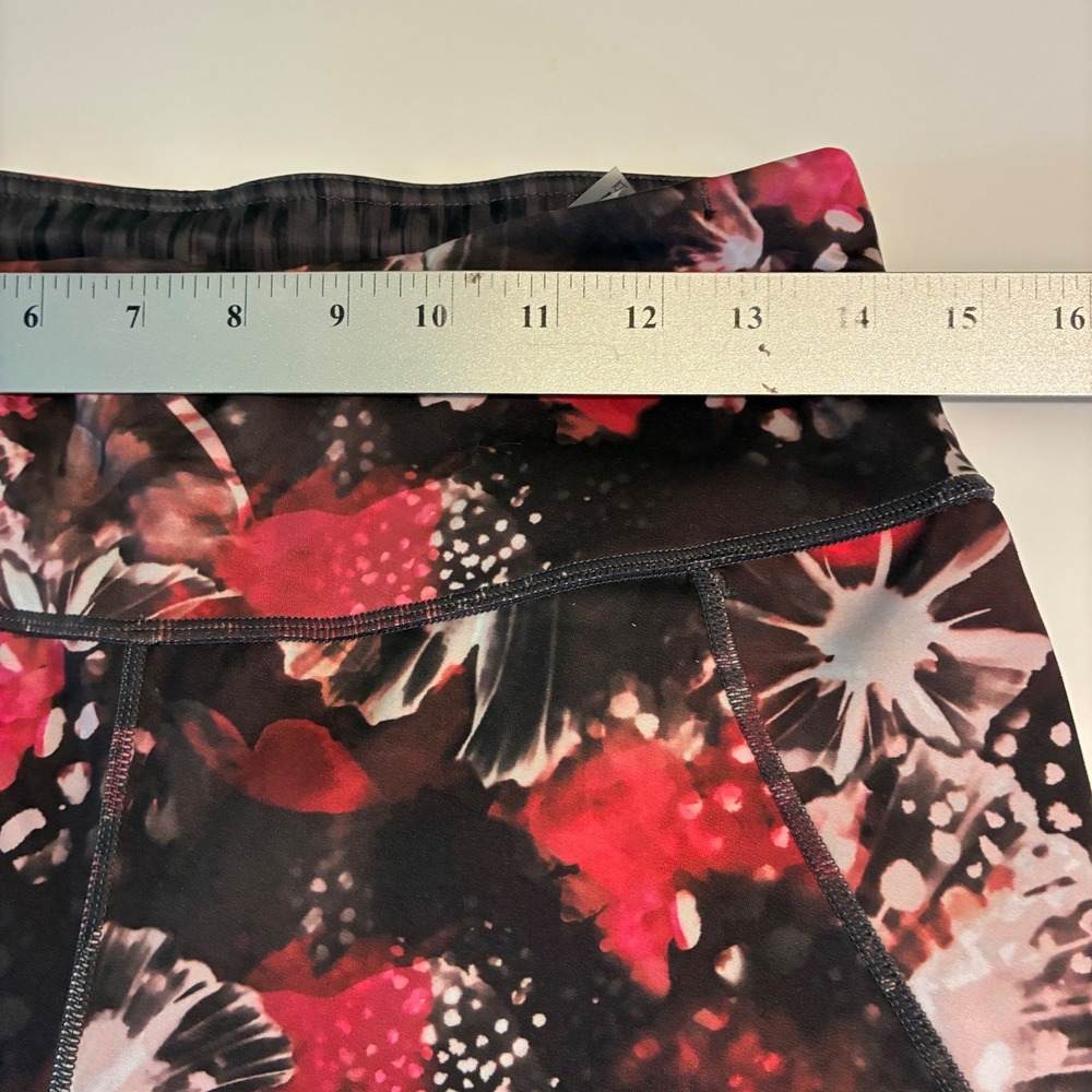 Title Nine Womens L/M Mad Dash Floral Tights High Rise Activewear Leggings - Picture 3 of 12